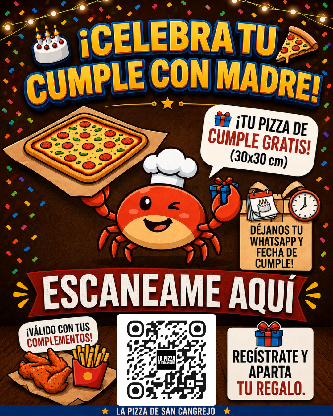 Club de Cumpleañeros de La Pizza de Don Cangrejo